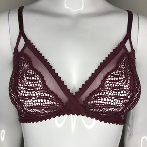 CALVIN KLEIN Women’s Large Burgundy Unlined Bra